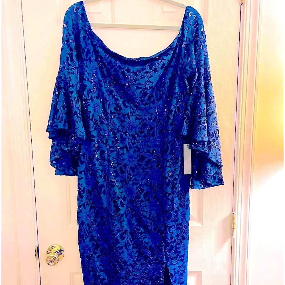 Venus blue sequin cocktail dress